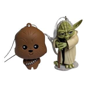 Mini Star Wars Hallmark Ornaments Chewbacca & Yoda